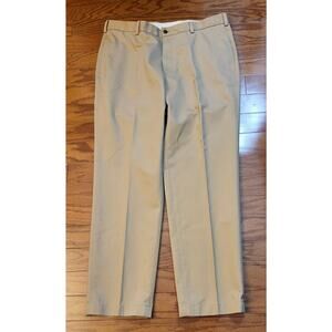 Brooks Brothers 346 Khaki Chino Pants Brown Flat Front Mens Sz 38 x 32